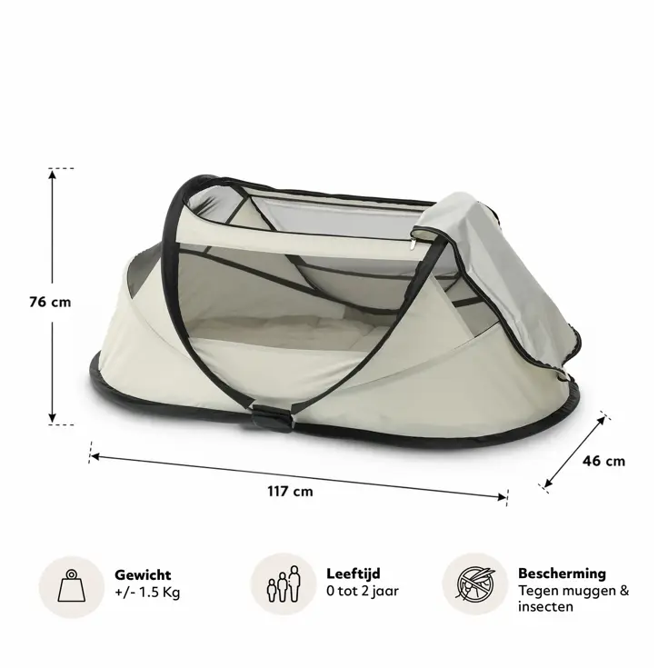 BabyBox Campingbedje - baby tentje - 50% UV