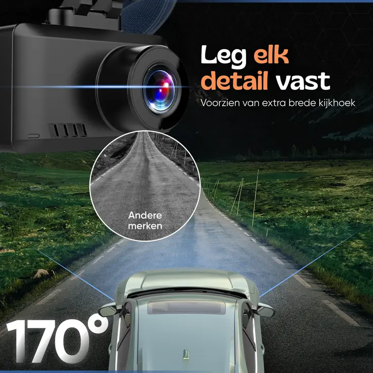 1CH Dashcam - WiFi GPS 4K 64GB - T8 Pro Dashcam