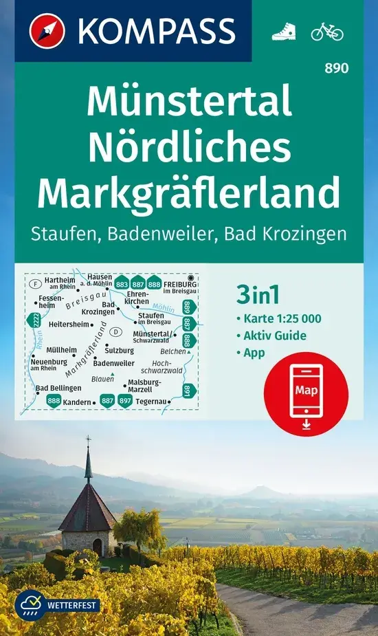 Wandelkaart WK890 Münstertal