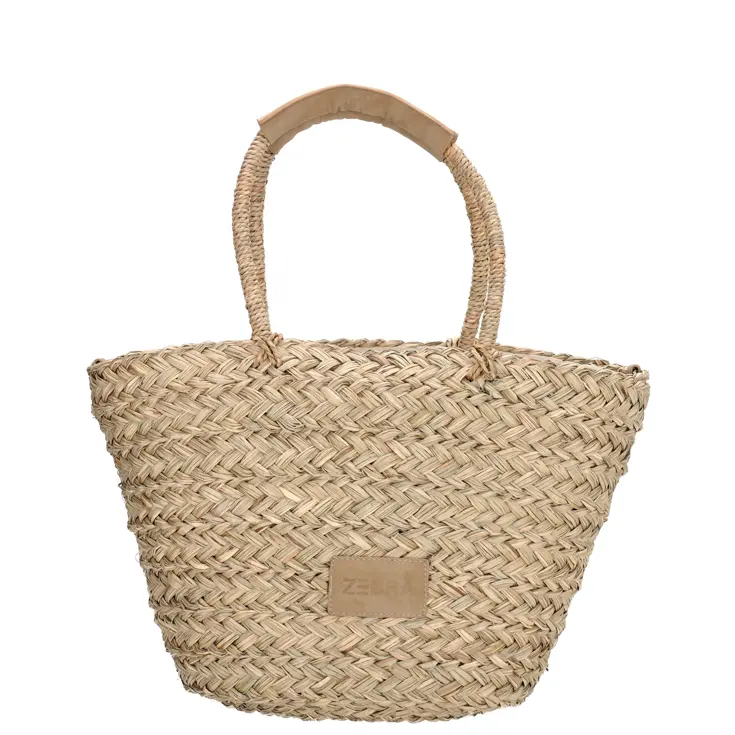 Sola - Rieten Mand - Strandtas - Citroen