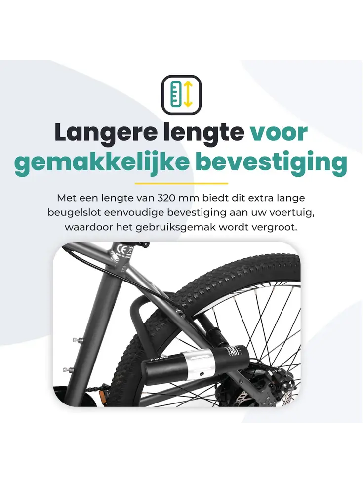 Voltano beugelslot ART4 met framehouder