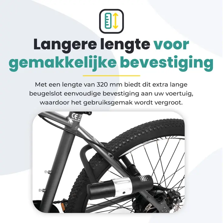 Voltano beugelslot ART4 met framehouder