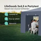 LifeGoods Partytent – 3x4.5 m