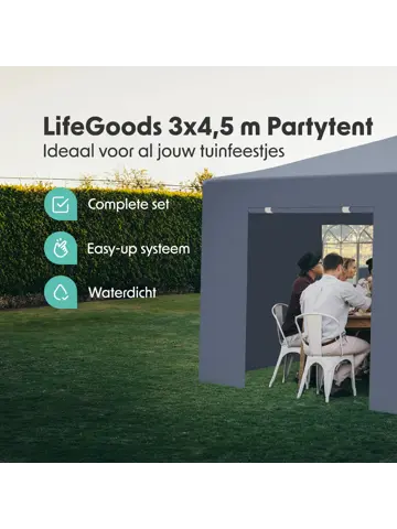 Partytent met Zijwanden – 3x4.5 m – Donkerblauw