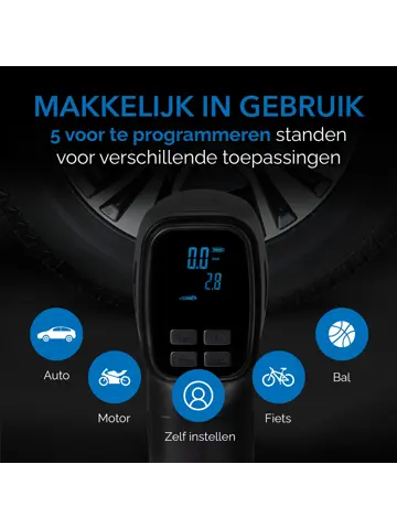 Donrox C542 Bandenpomp + Extra Batterij