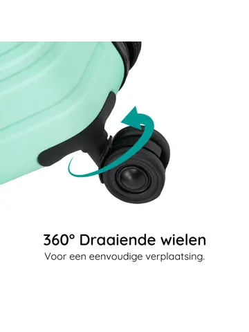 Reiskoffer L ABS 95L met TSA-slot en 360° wielen