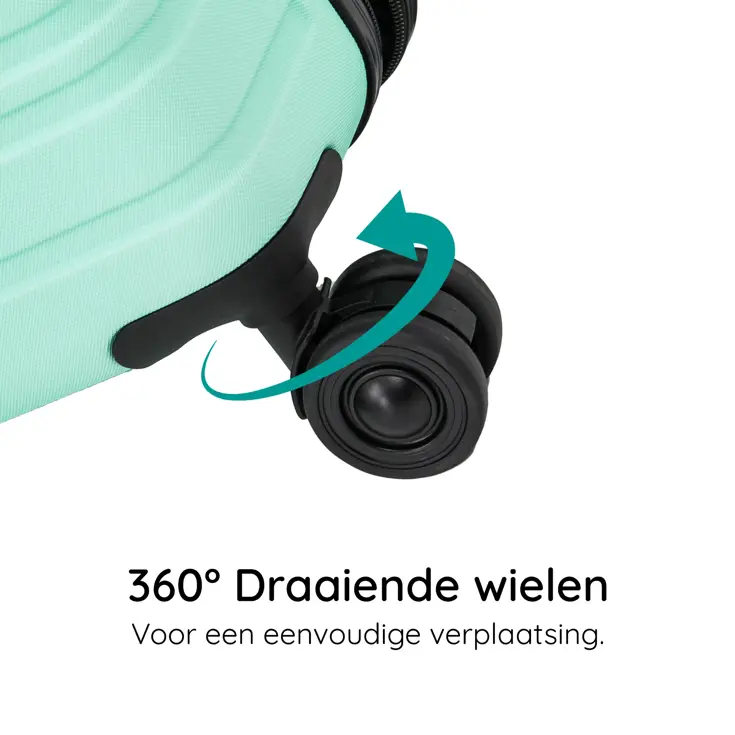 Reiskoffer L ABS 95L met TSA-slot en 360° wielen