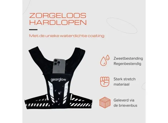 Jonska Reflecterend hardloopvest met opbergvakken