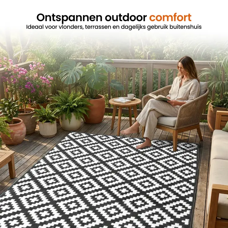 Buitenkleed - 183x290cm - Incl. Draagtas