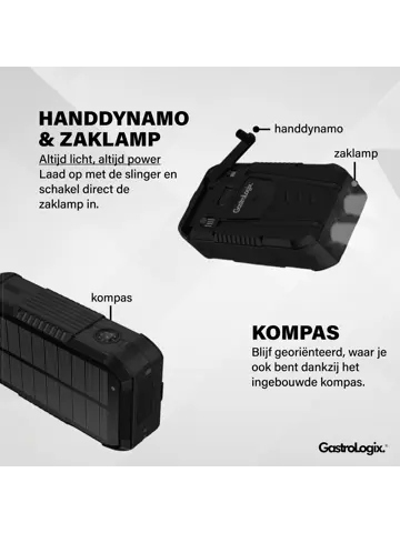Solar Powerbank Incl. Handslinger 50.000mAh