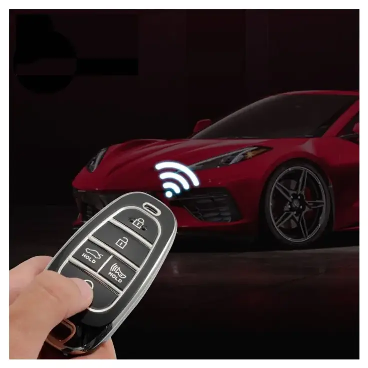 TPU Sleutelhoesje voor Hyundai zwart E5