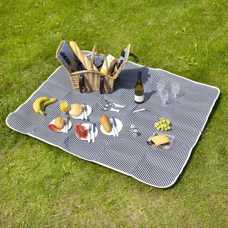 Picknickmand 24-delig met kleed 4-persoons