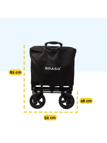 Bolderkar  Deluxe- Opvouwbaar - 100kg -Zwart