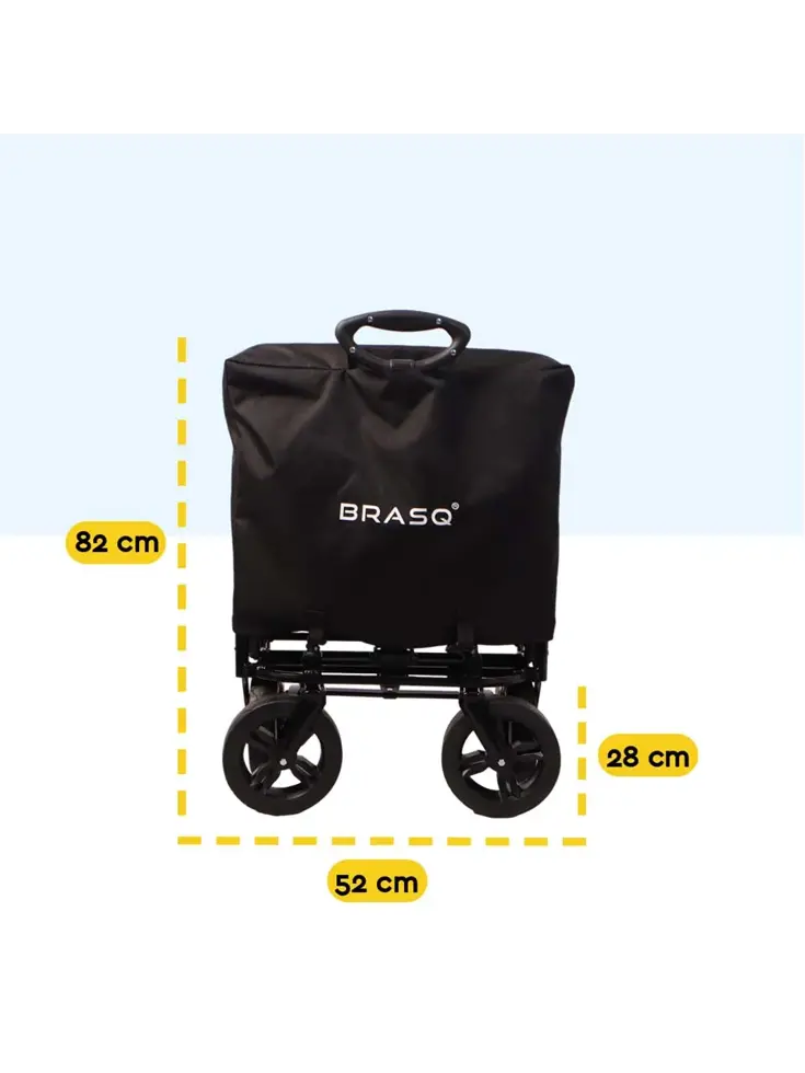 Bolderkar  Deluxe- Opvouwbaar - 100kg -Zwart