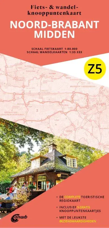 ANWB Fiets en wandelknooppuntenkaart Z5 Noord-Brabant midden