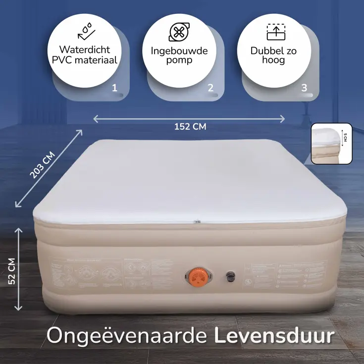 FLOAT Cloudspring - 2 Persoons Luchtbed