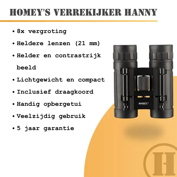 Homey’s Compact Verrekijker – Dakkant – 08x21