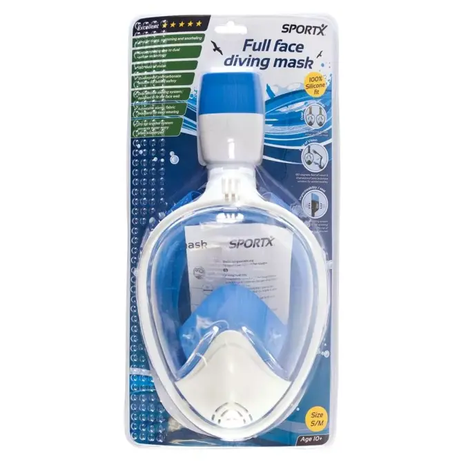SportX Snorkelset Full Face Blue S/M