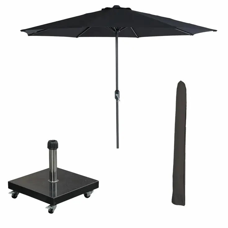 Lotus Stokparasol incl voet en hoes