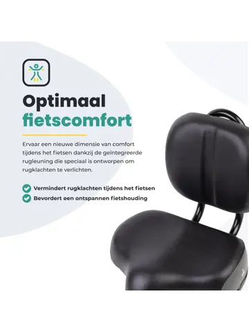 Voltano Fietszadel met Rugleuning