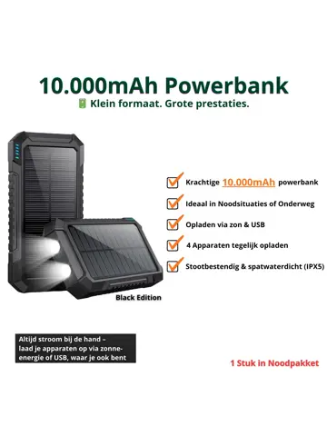 Noodpakket L met Powerbank-Noodradio-Waterfilter