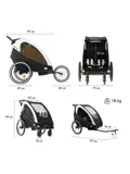 Luxe Fietskar - 3-in-1 model - Hardloopkinderwagen