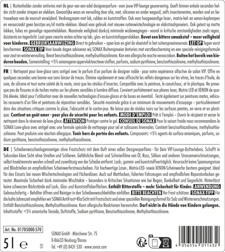 Edeldark reiniger voor ruitensproeiers