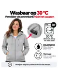 Infrarood Verwarmde Zipper Hoodie – Dames  Grijs
