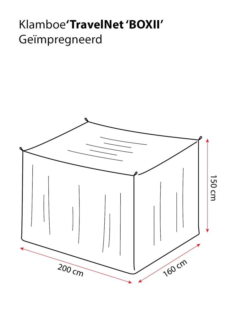 Travelnet reisklamboe BOX L geïmpregneerd