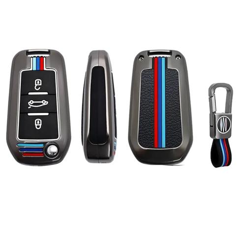 Metalen Sleutelhoesje voor Peugeot grijs A3