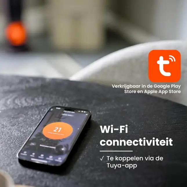 Keramische Kachel met Vlam en App