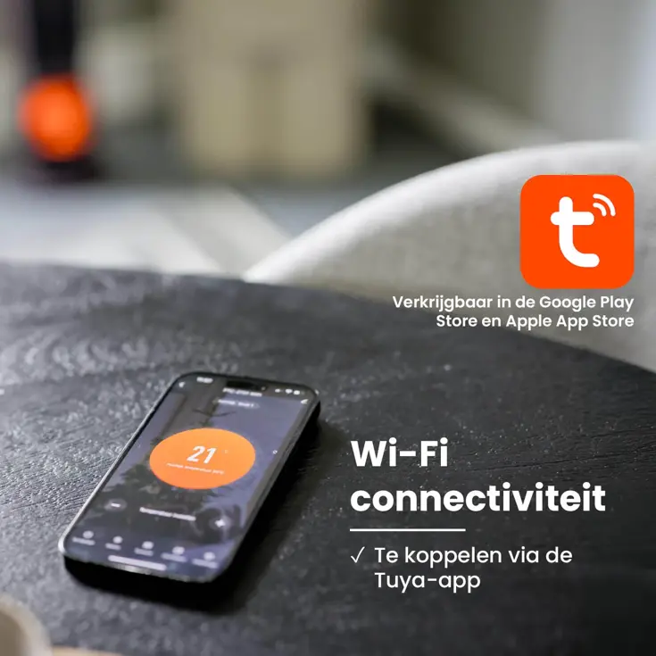 Keramische Kachel met Vlam en App