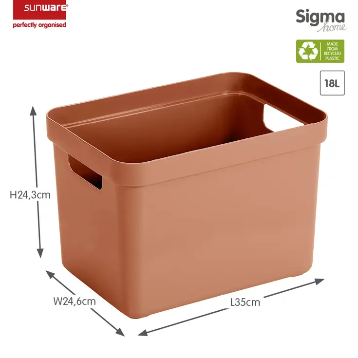 Sigma home - Opbergbox - 18L - 4-delig