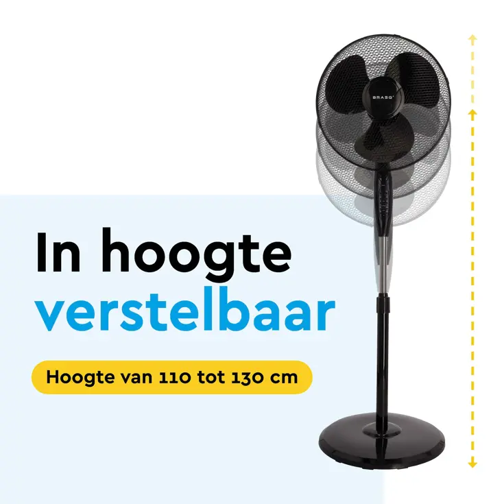 Statiefventilator met afstandsbediening - 40 cm