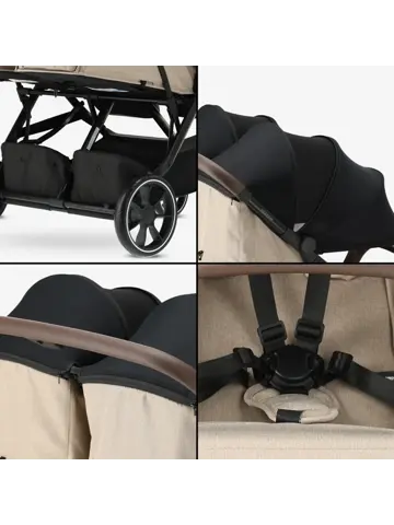Luxe Rolo X2 XL V2 Dubbele Buggy - Inklapbaar