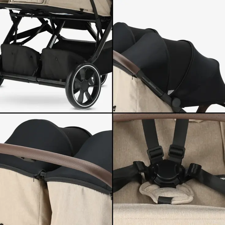 Luxe Rolo X2 XL V2 Dubbele Buggy - Inklapbaar