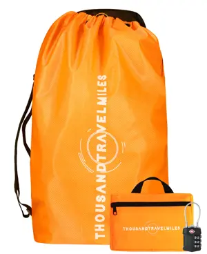Flightbag vliegtuighoes TSA slot 60–90L – Oranje