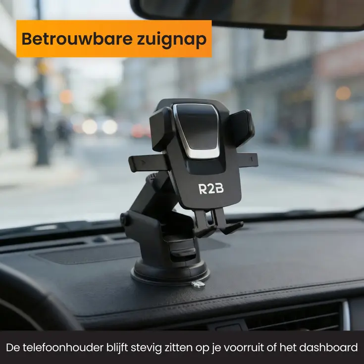 Telefoonhouder Auto voor Raam en Dashboard