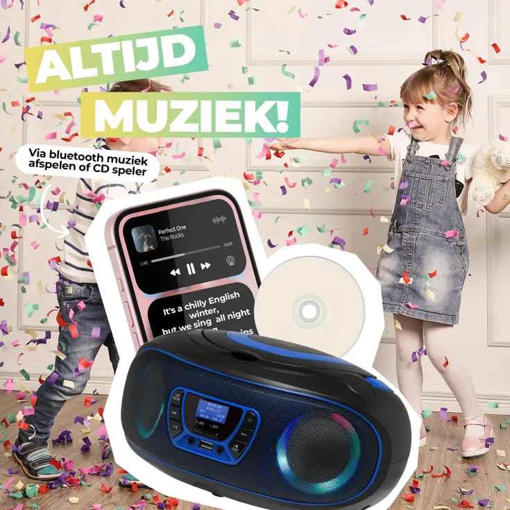DAB+ Radio CD-speler Bluetooth Lichteffecten
