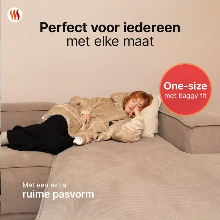 Elektrische Snuggle Hoodie Deken
