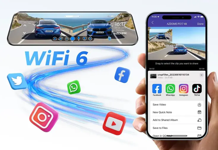PG17 Max 4K 2CH Wifi GPS 64gb dashcam