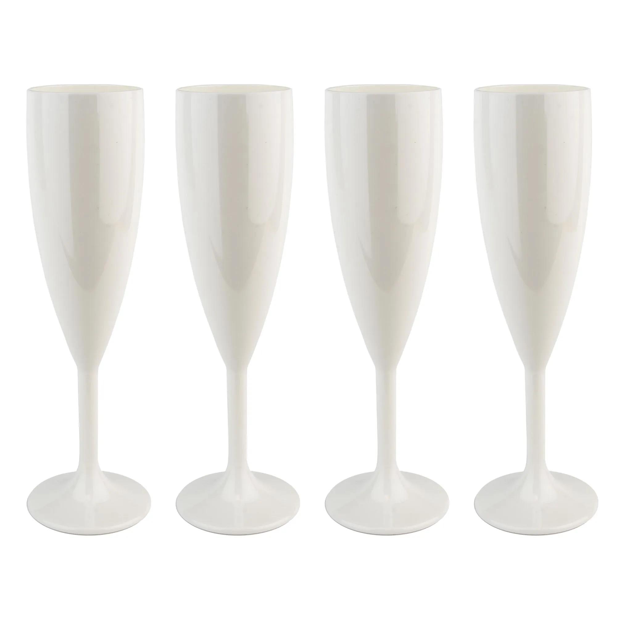 Mydrinkglass Camping Champagneglas wit 4st.    Wit