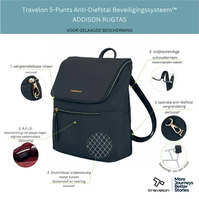 Travelon Addison Anti-Diefstal Rugzak