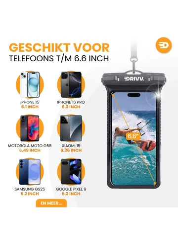 Drivv. Waterdicht Telefoonhoesje - Hardcase
