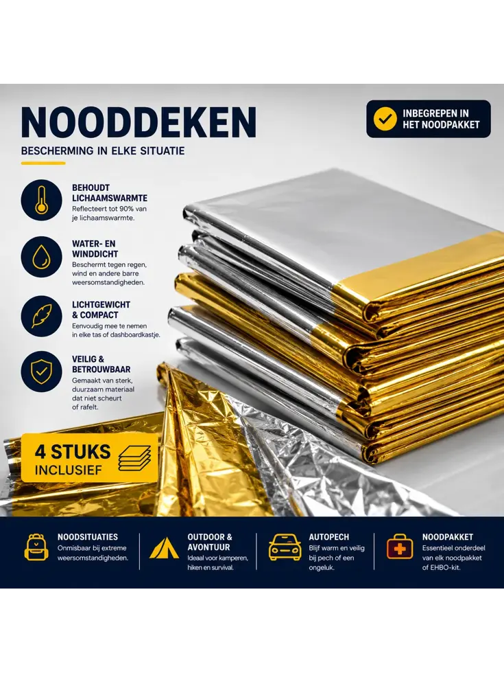 Noodpakket XXL-Noodradio, Kooktoestel & Powerbank