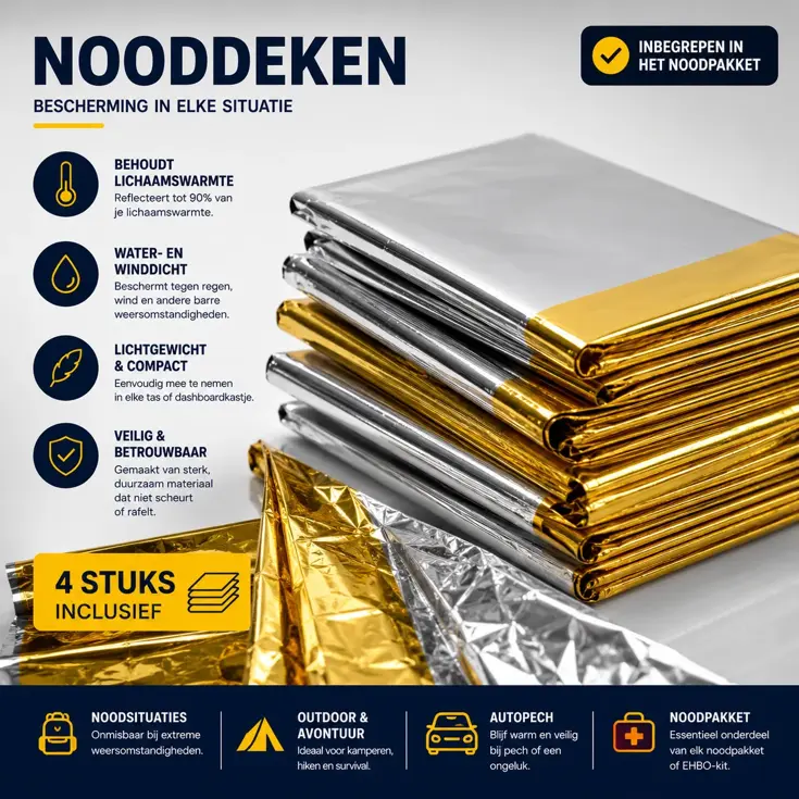 Noodpakket XXL-Noodradio, Kooktoestel & Powerbank