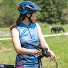 Loeffler fietsshirt mouwloos Cielo dames