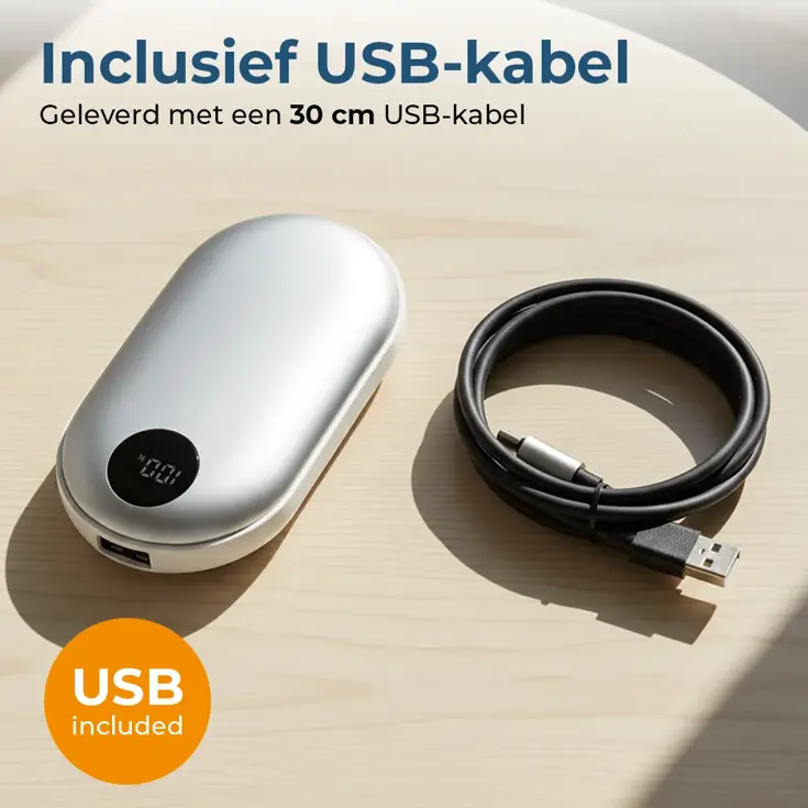 Handwarmer Powerbank Instelbare Temperatuur