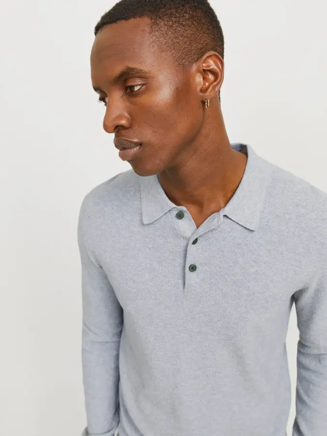 Heren Sandri Knit Polo LS Jack & Jones