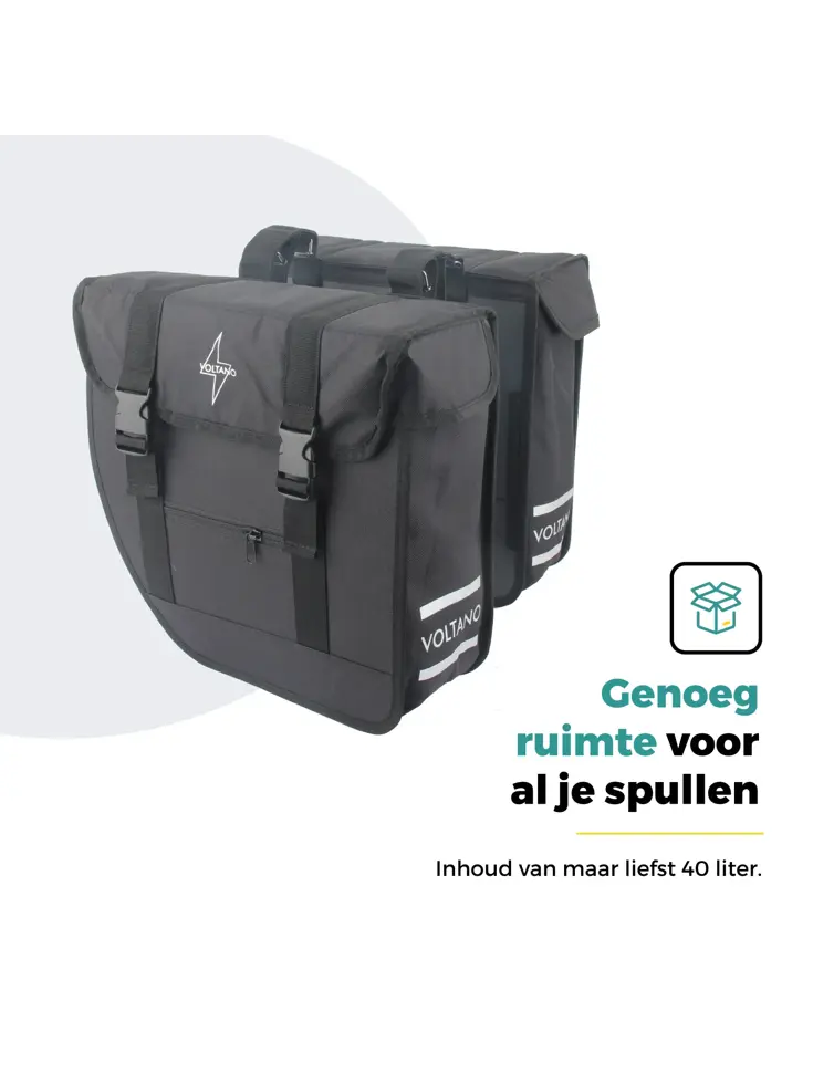 Voltano Dubbele Fietstas 40 L Urban Flow XL